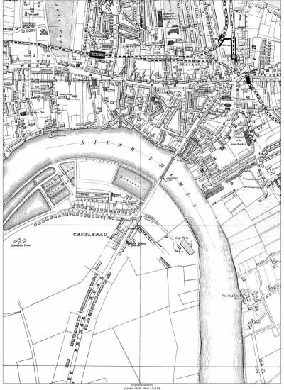 Map of 1888 showing the old Soap Works
